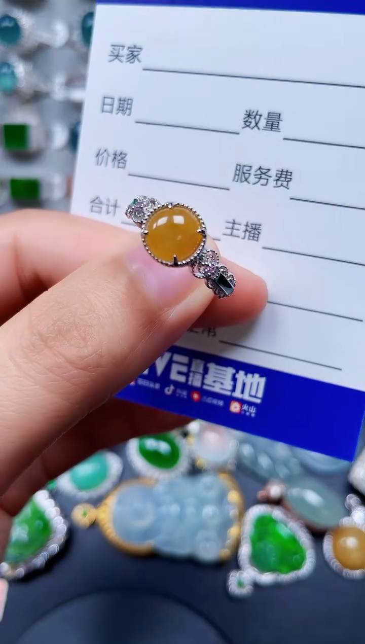 【闪购商品】翡翠戒指银S925镶嵌0082