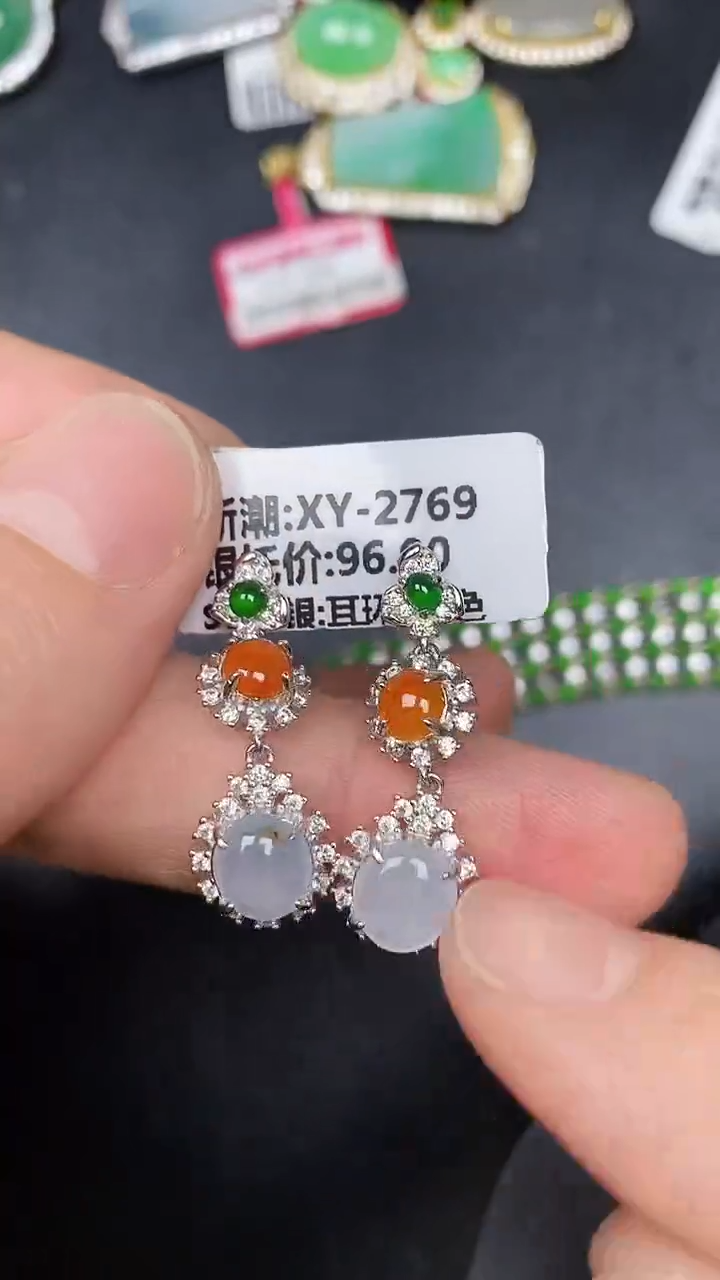 银S925镶嵌戒指翡翠1230