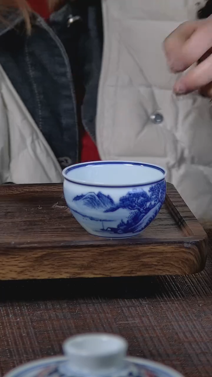 【闪购商品】折葵非器手工手绘山水缸杯