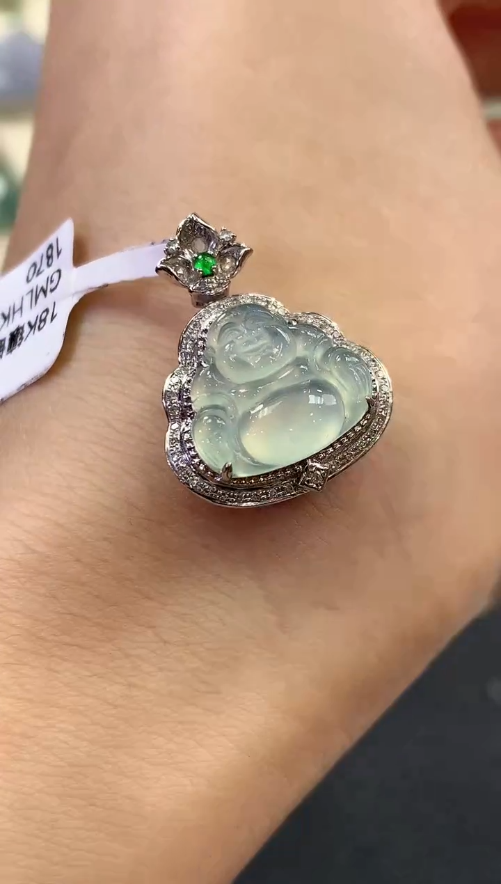 【闪购商品】翡翠吊坠(不含链)18K金镶嵌 C9