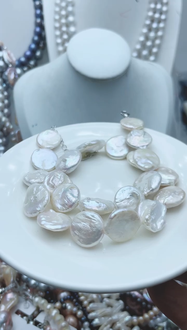 【闪购商品】淡水珍珠颈饰钛钢1