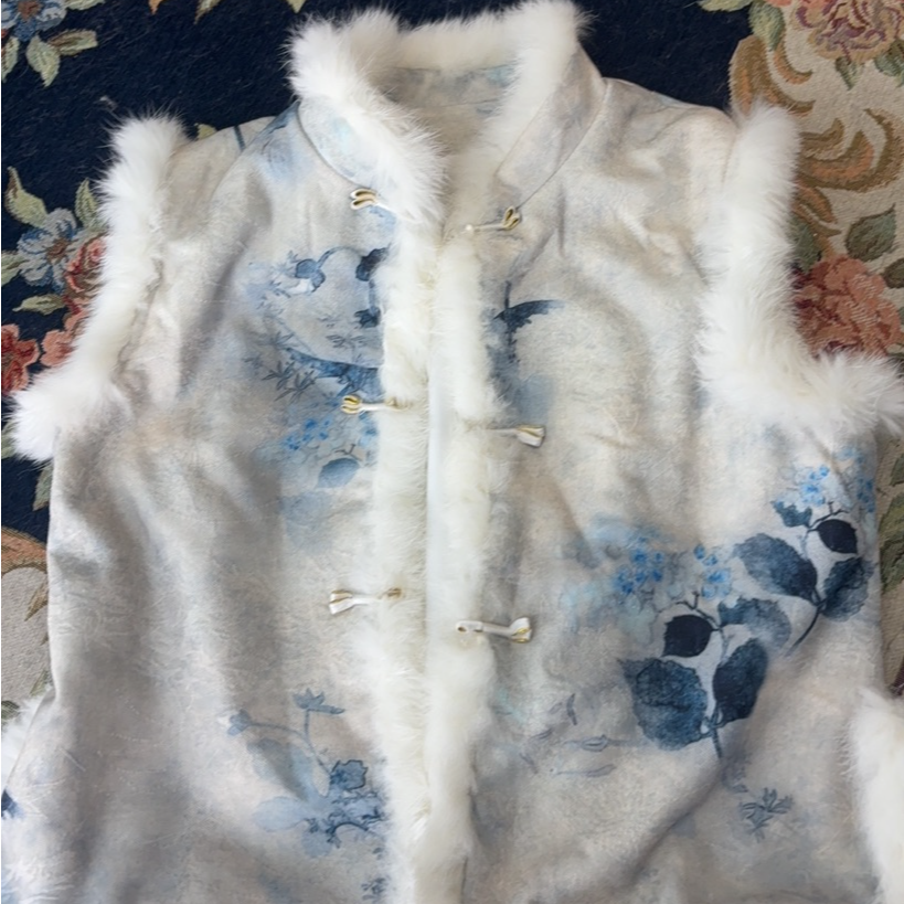 LHMknk1画报夫人原创自制秋冬新中式马甲 兔毛马甲合集