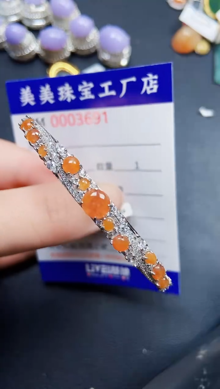 翡翠银S925镶嵌颈饰3691