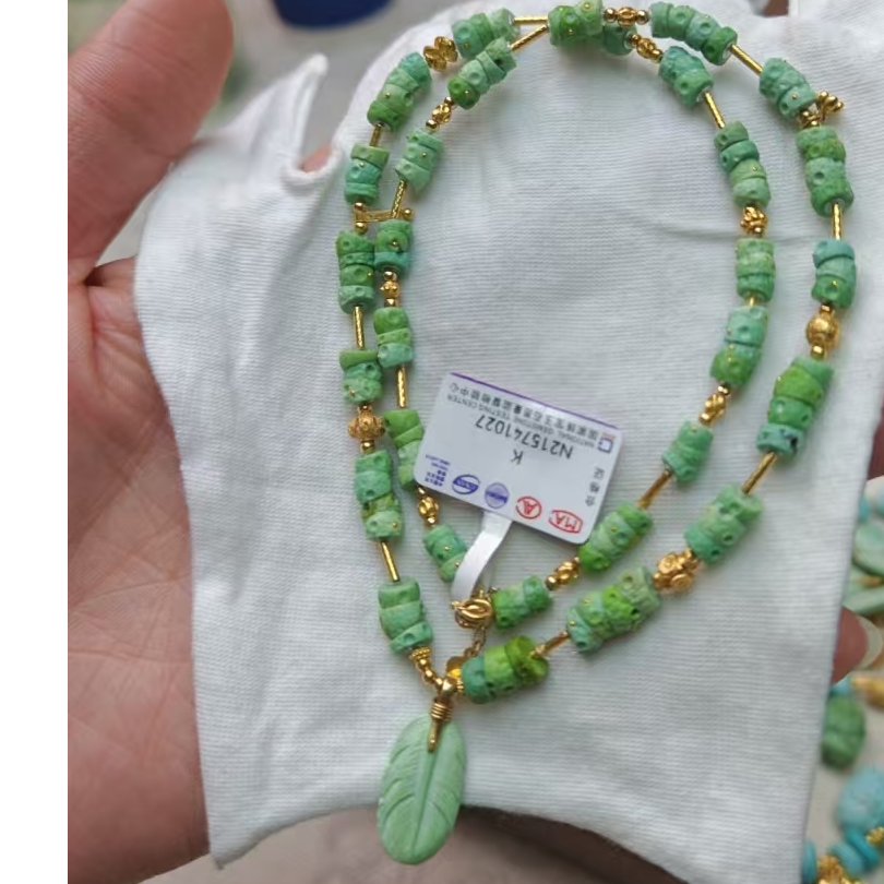 雅致家手工百搭（多样性发其一）绿松石项链