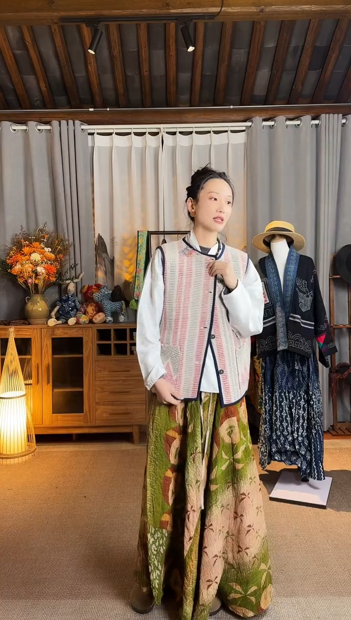 【闪购商品】设计师款白古布马甲