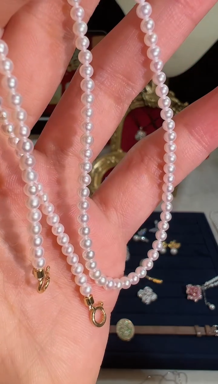 【闪购商品】淡水珍珠颈饰18K金镶嵌WG2262-A