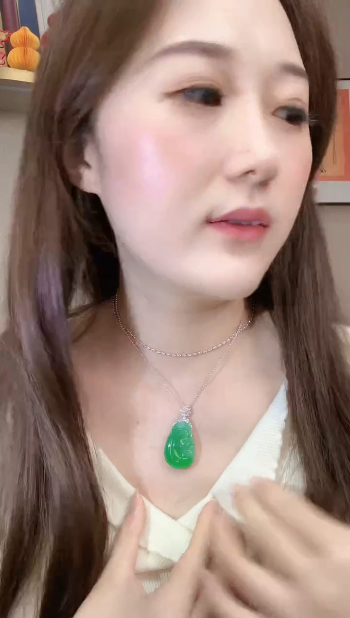 【闪购商品】翡翠颈饰18K金镶嵌C94    