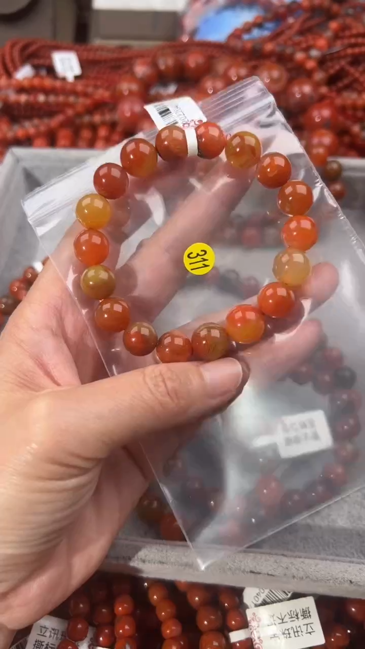 南红玛瑙手串未镶嵌11
