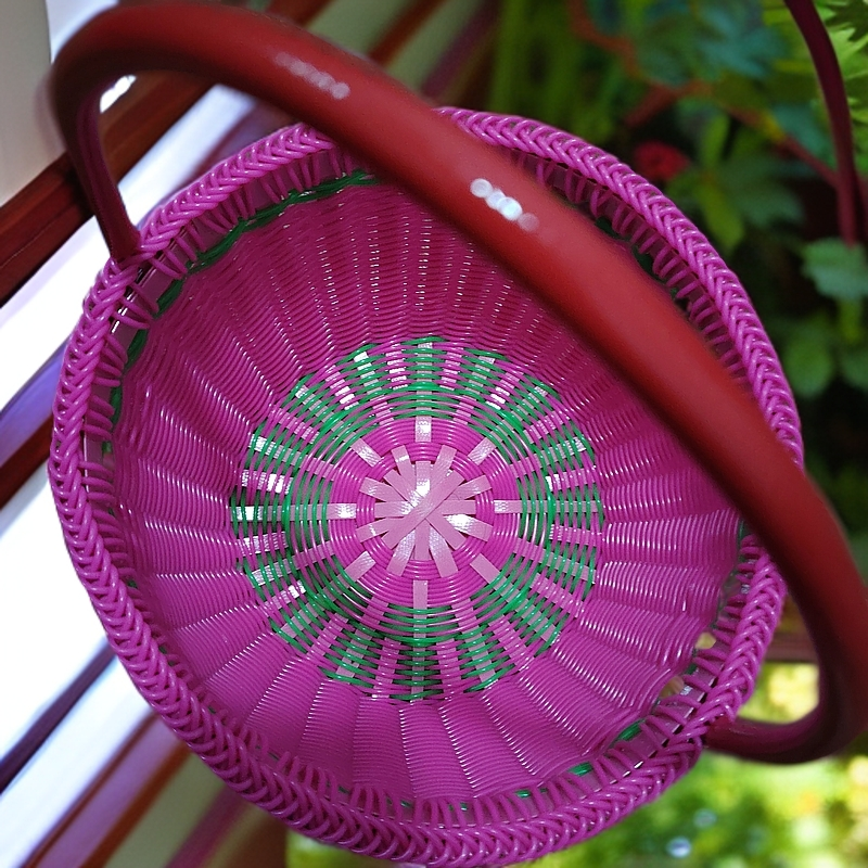 八+八无底座水果篮鸡蛋篮耐用有提手圆形25高36