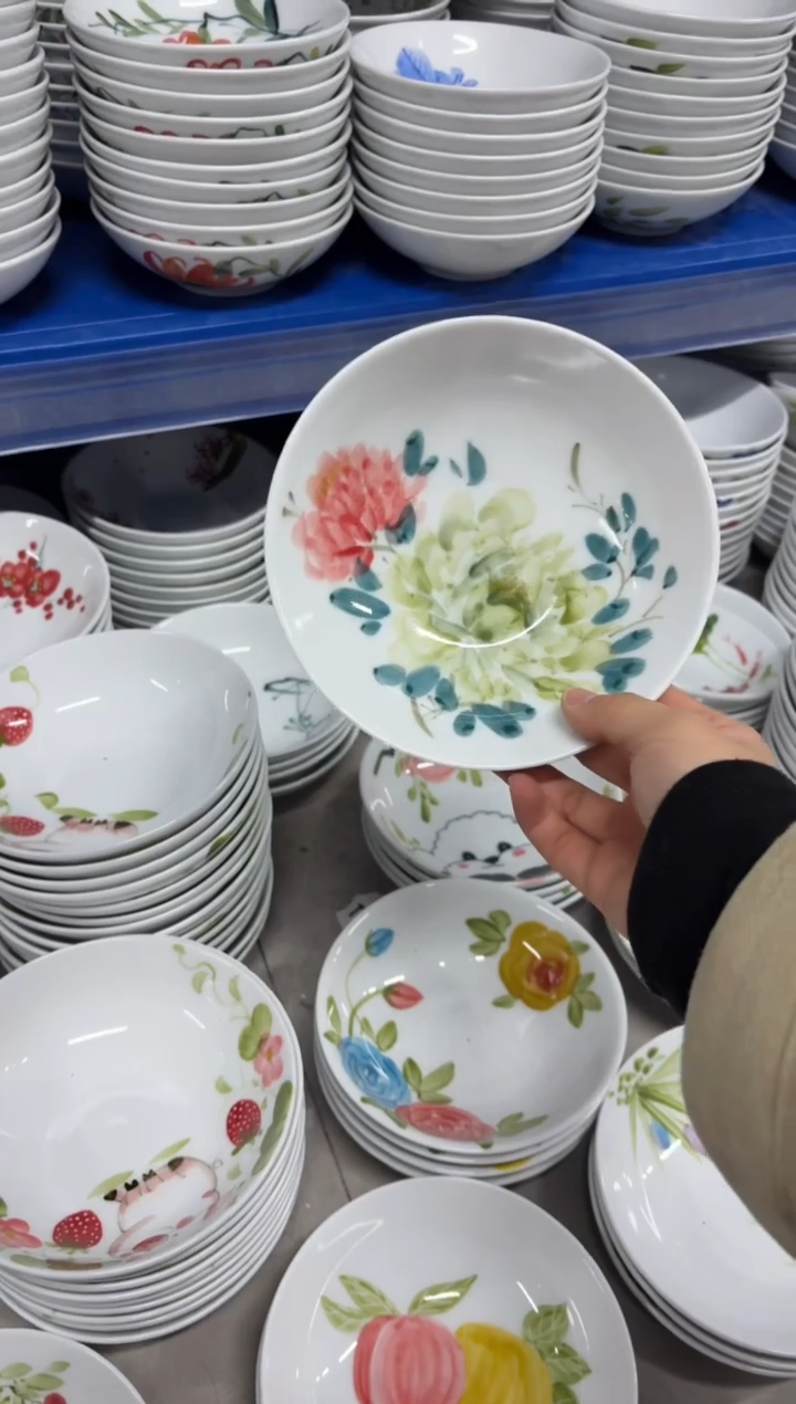 景德镇高温陶瓷食品级手绘釉中彩-小胖碗