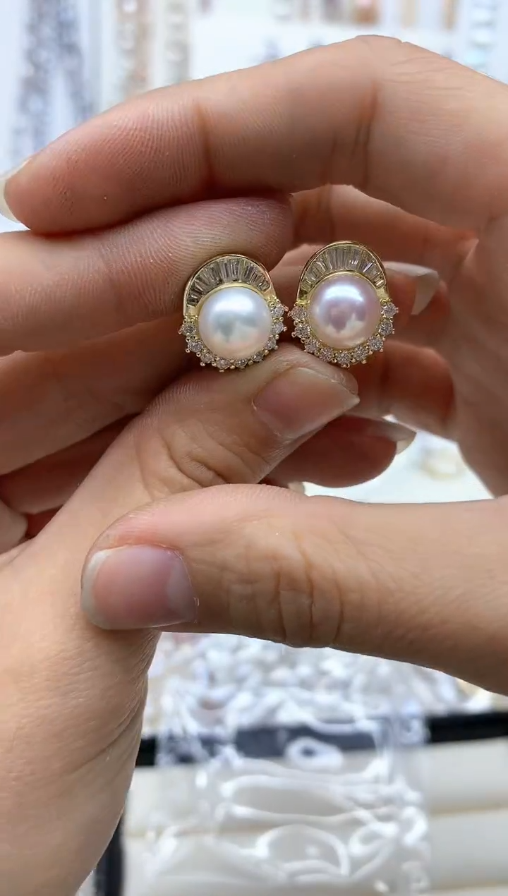 【闪购商品】淡水珍珠耳饰未镶嵌耳夹