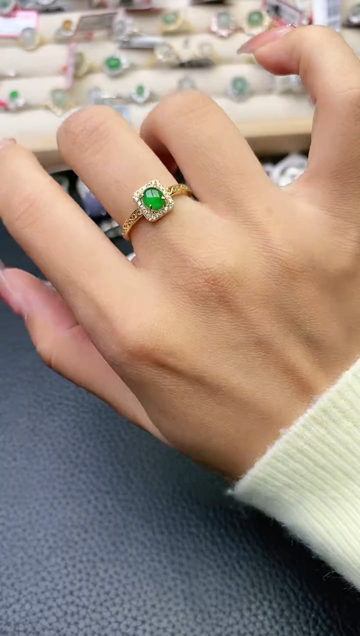 【闪购商品】翡翠戒指银S925镶嵌11111