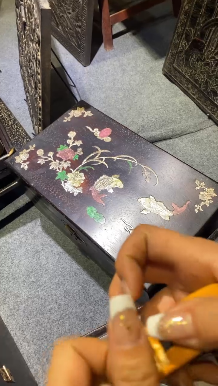 木紫檀拆件雕刻板以直播间实物为准微瑕老物件