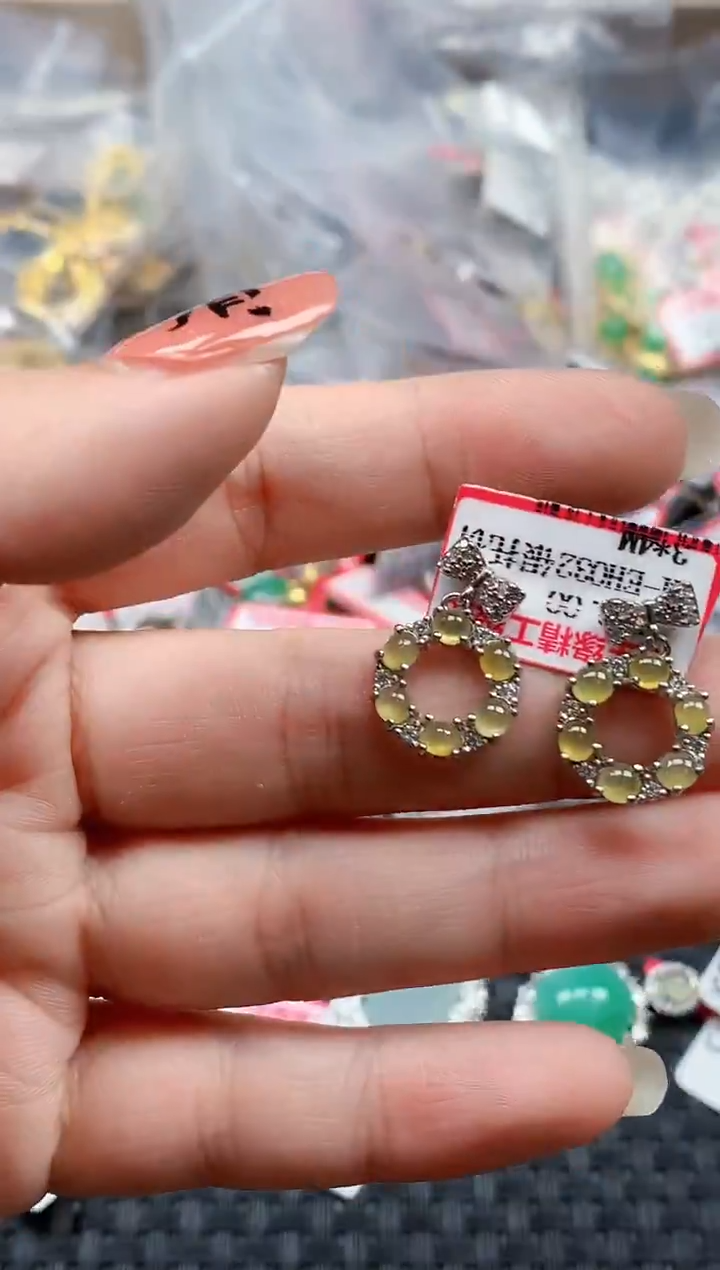 银S925镶嵌戒指翡翠天然A货缅甸翡翠