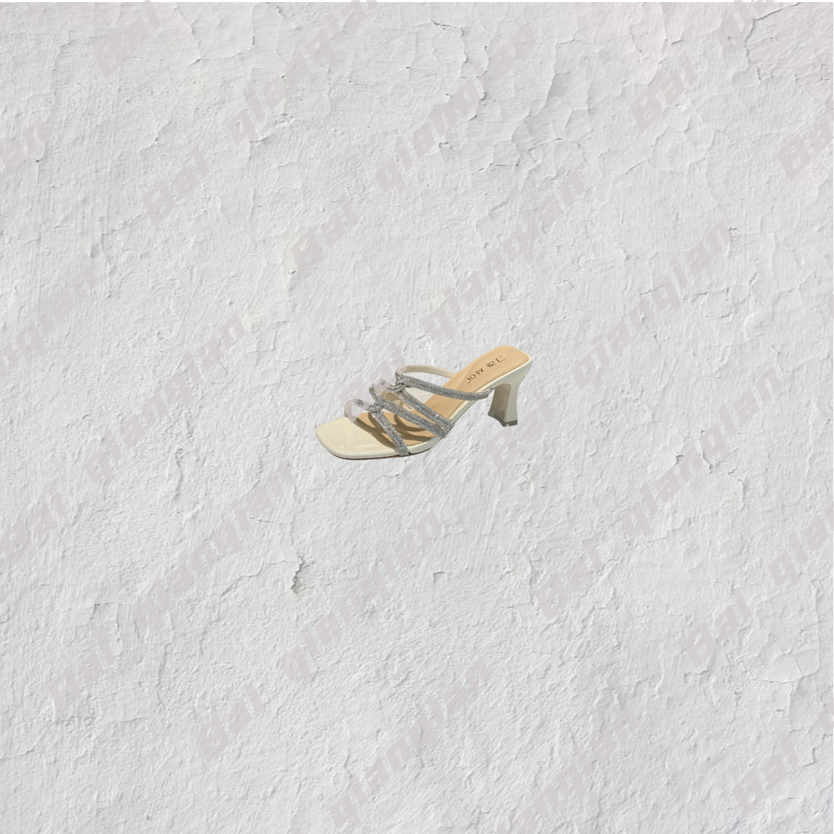 8899-153 性感法式露脚趾水钻带方根凉拖鞋 休闲凉拖鞋