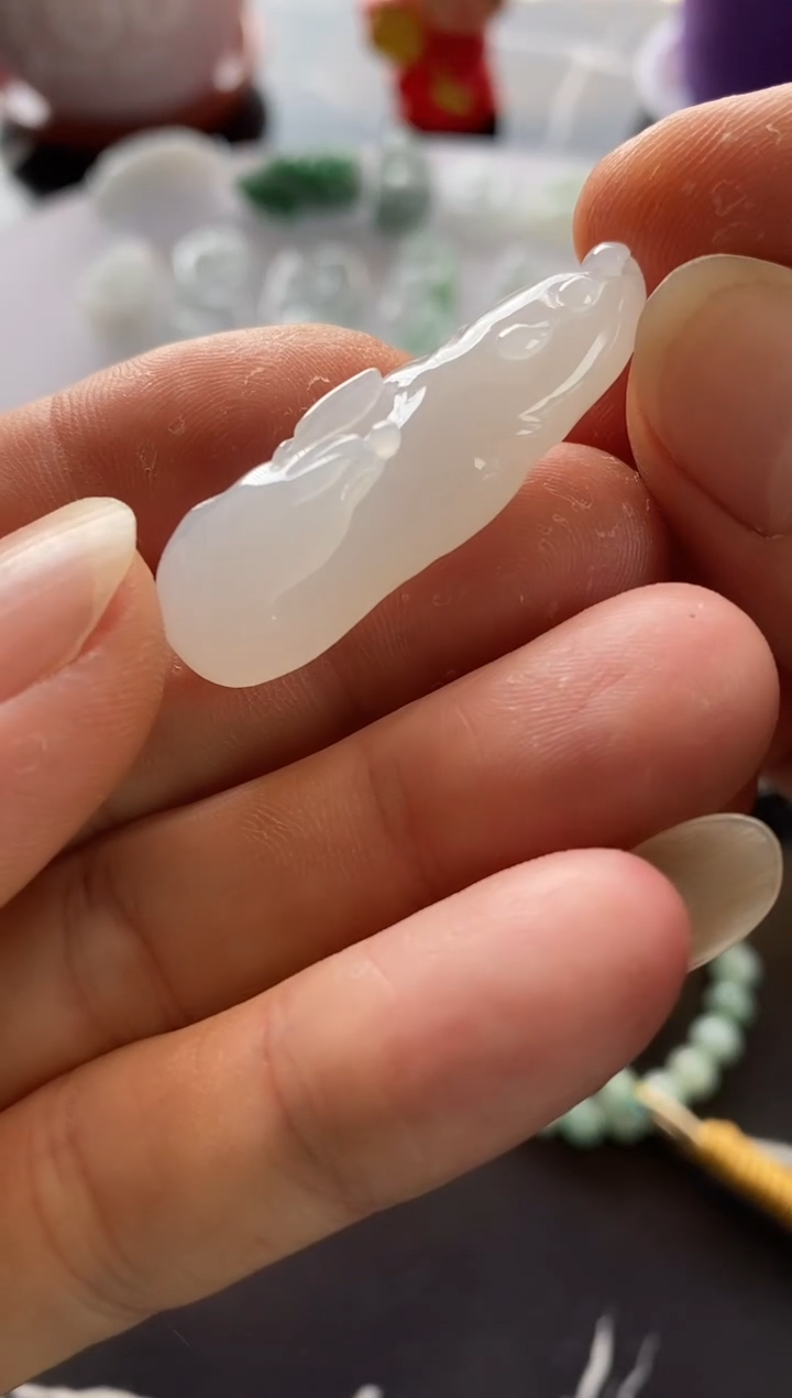 颈饰未镶嵌翡翠2天然缅甸翡翠A货悟道