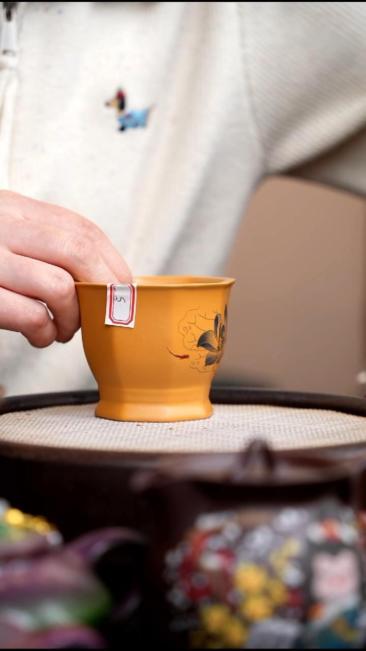 茶壶紫砂黄金段荷花八方杯