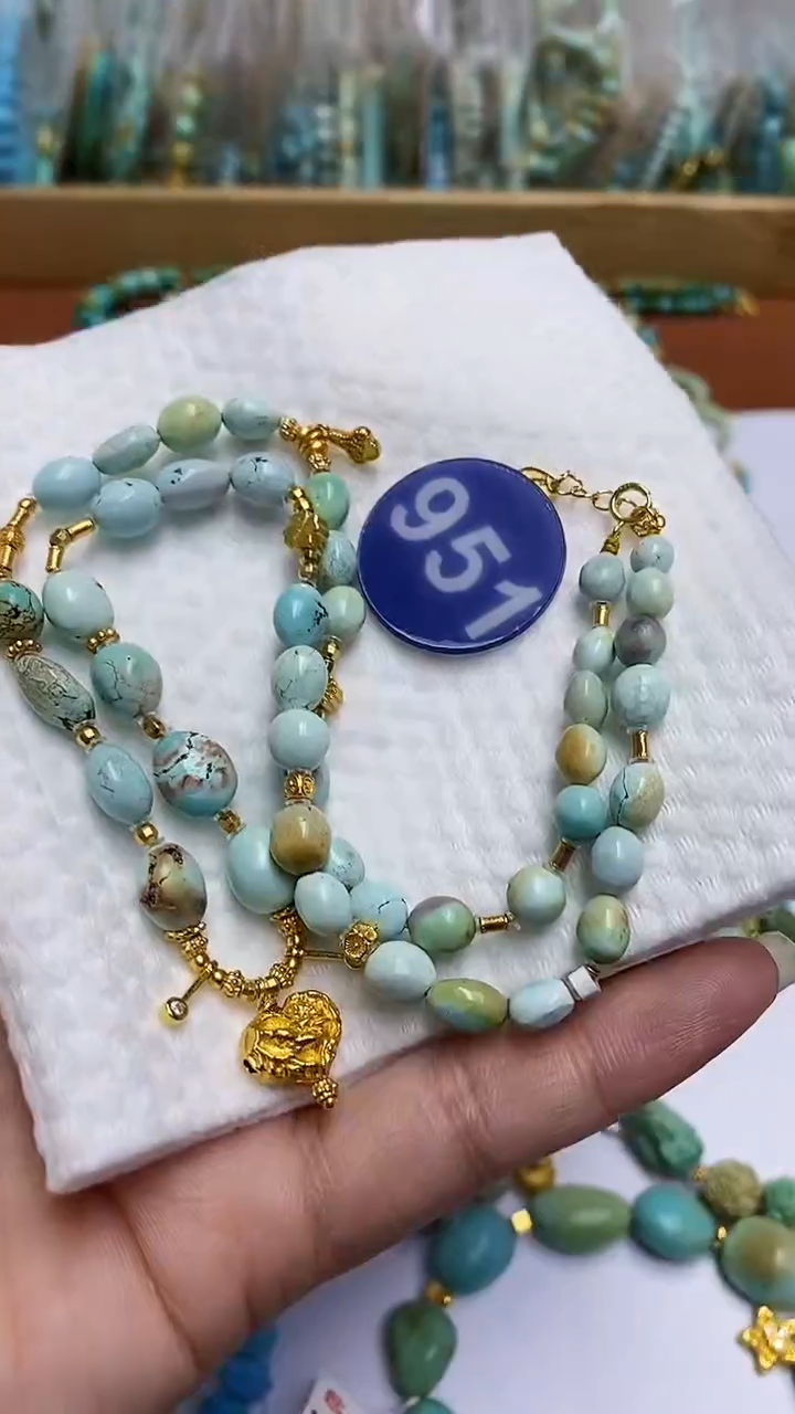 【闪购商品】绿松石项链银S925镶嵌951