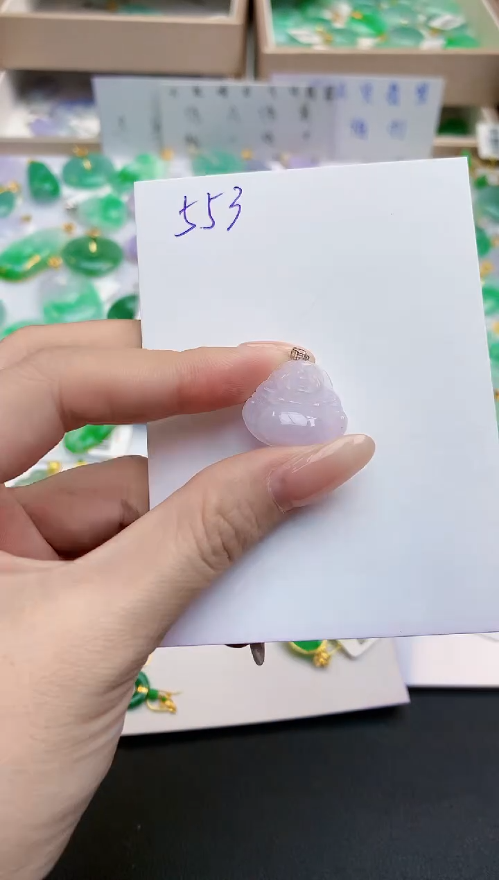 颈饰18K金镶嵌翡翠天然缅甸A货翡翠