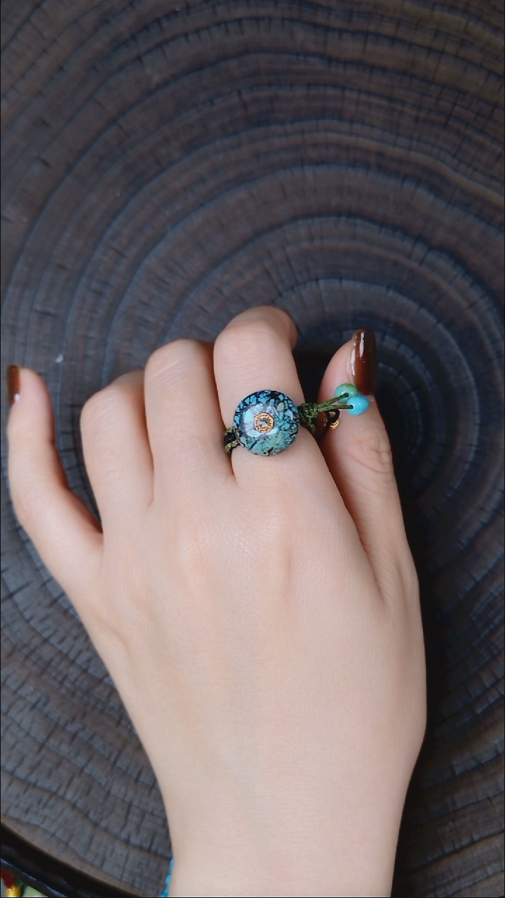 未镶嵌绿松石戒指戒指