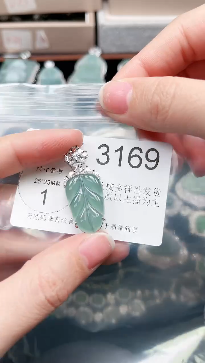 【闪购商品】翡翠颈饰未镶嵌3169赠皮绳