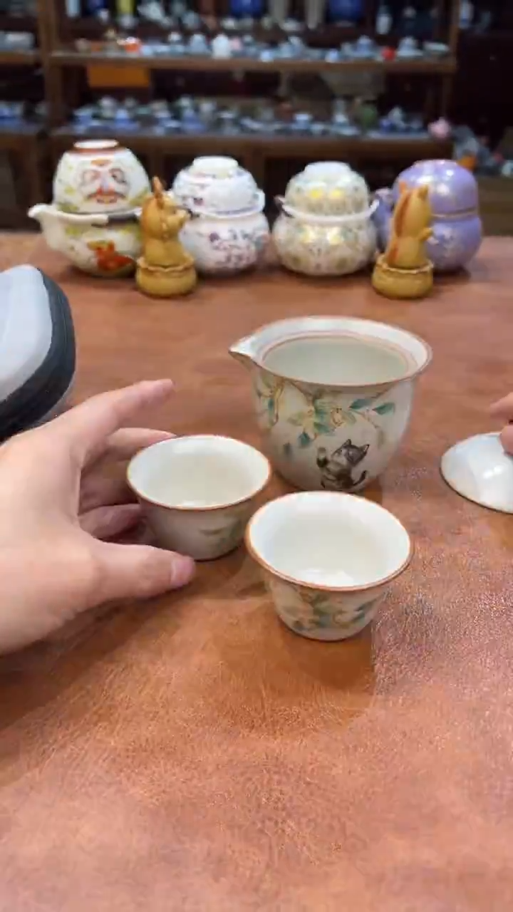 真的很便宜会开片的旅行茶具