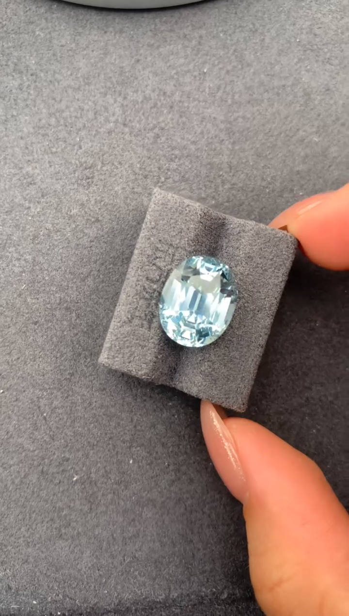 裸石海蓝宝石7.6ct海蓝宝  定制  FH