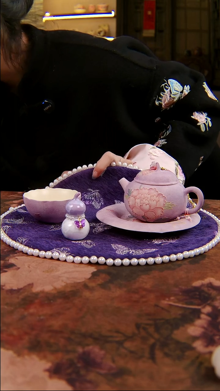 亘古文创茶具分享@+茶席+紫色葫芦