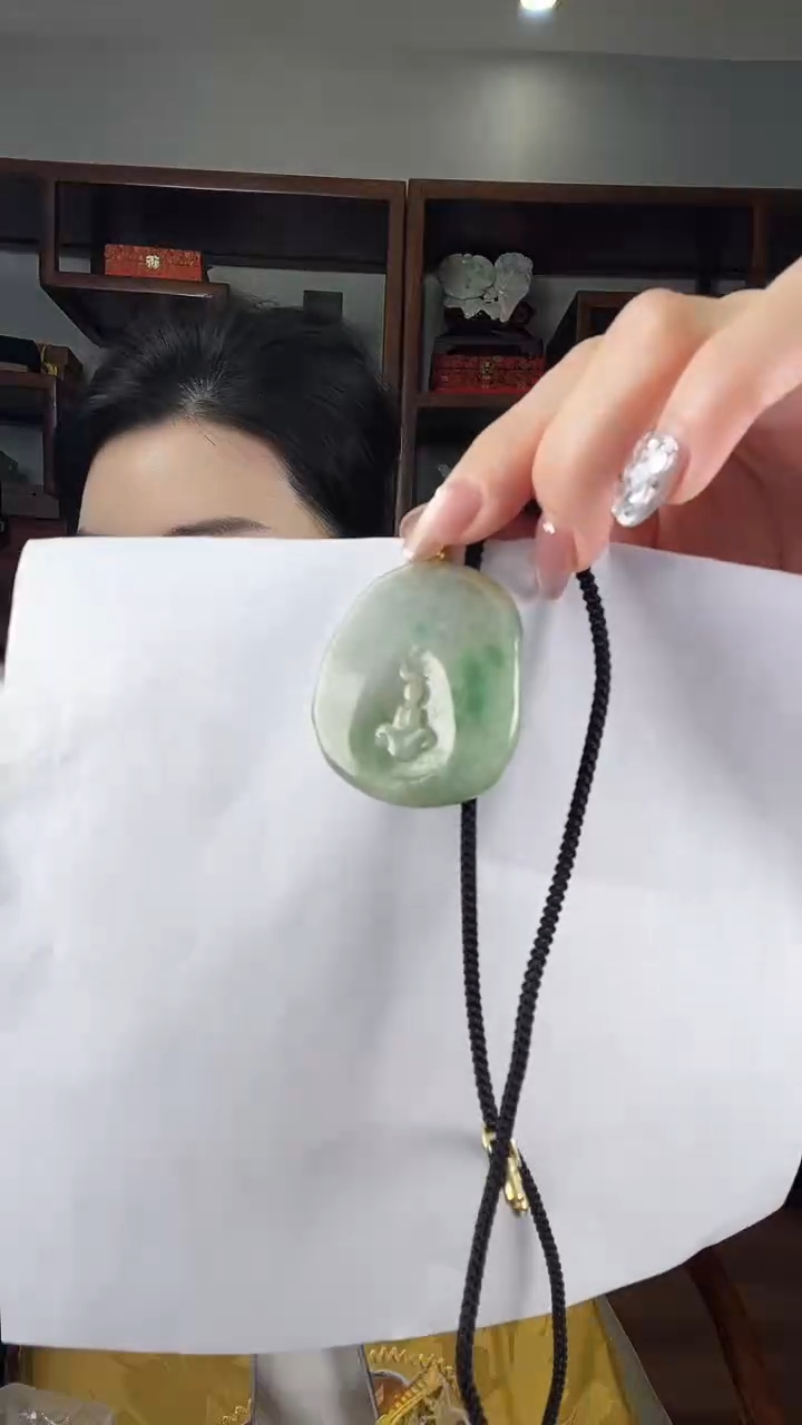 【闪购商品】翡翠颈饰未镶嵌无相观音