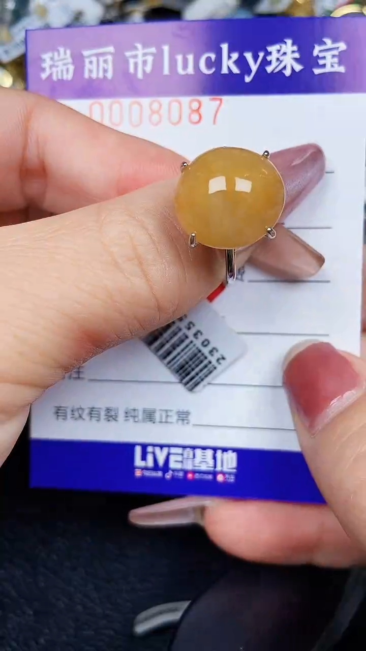 颈饰银S925镶嵌翡翠8087