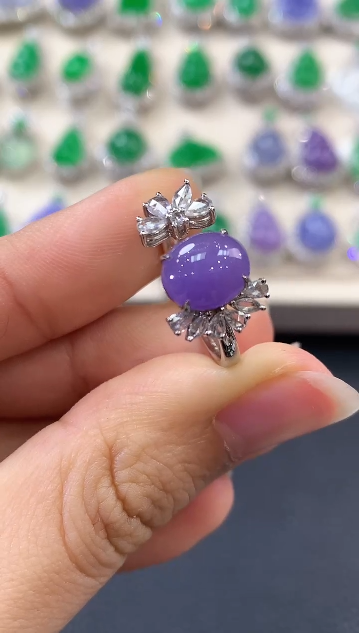 【闪购商品】翡翠戒指18K金镶嵌D25       有色差