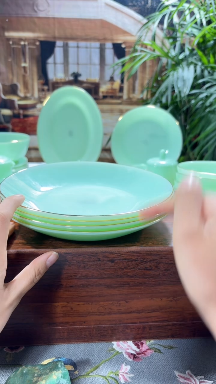 【闪购商品】.... 8英寸深盘4个  玉瓷【贝美】