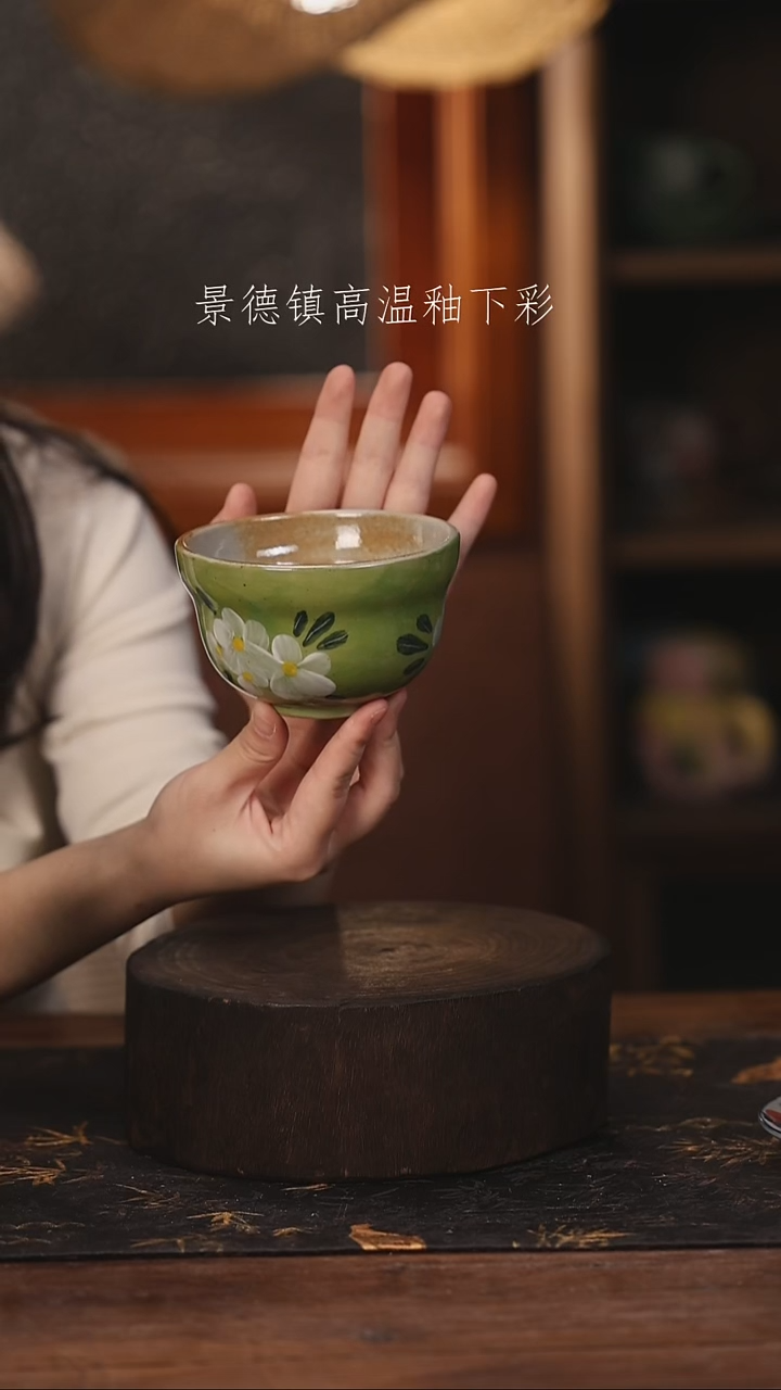 陶瓷景德镇高温釉下手绘陶瓷@L301@