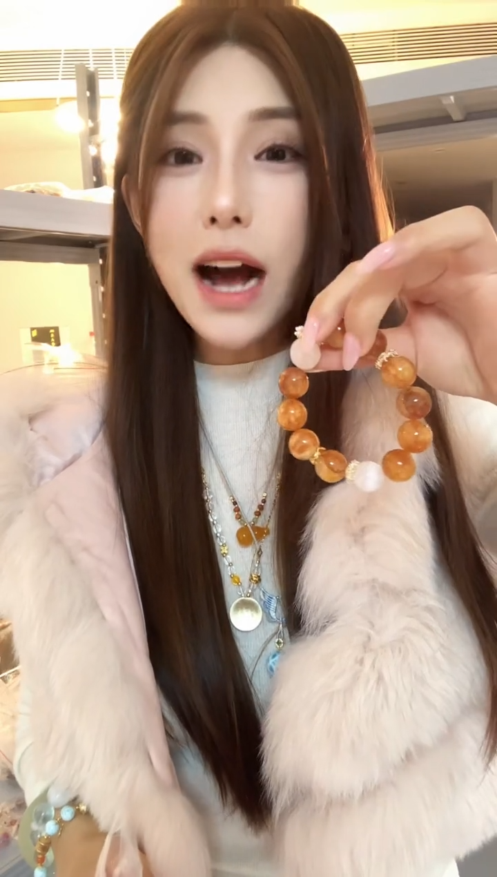 未镶嵌手串水晶黄胶花水晶手串（多样性发其一）19号