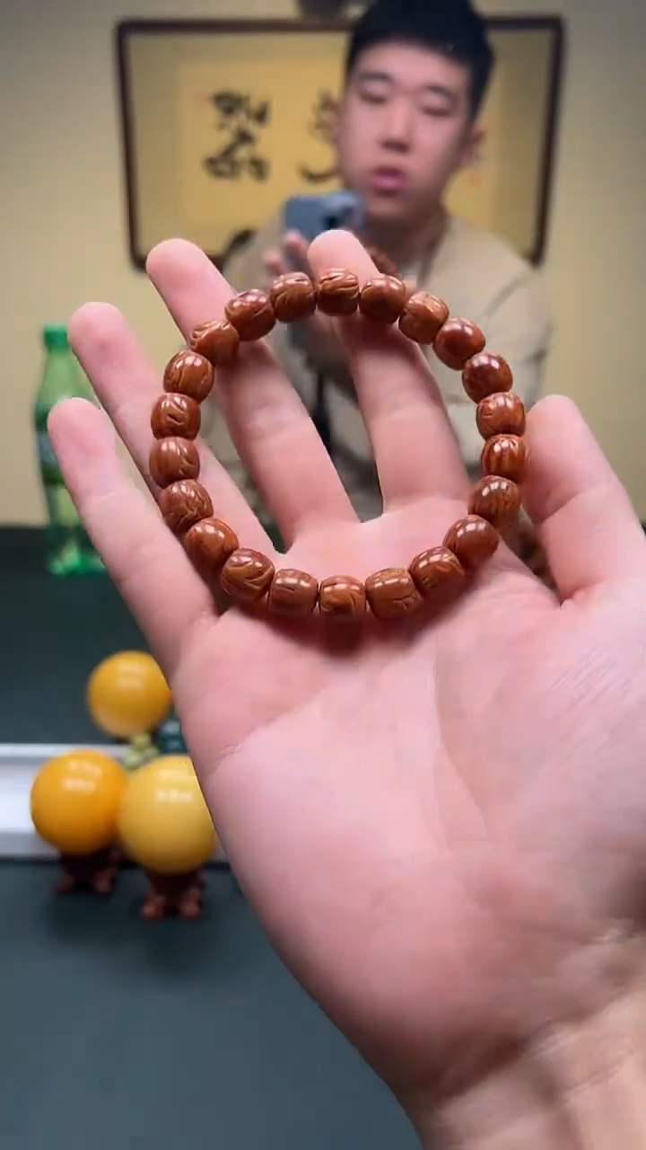 【闪购商品】桃核手串10.5mm左右 龙纹桃核直切单圈