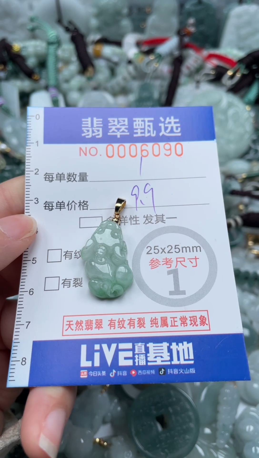 【闪购商品】翡翠颈饰未镶嵌00..6090