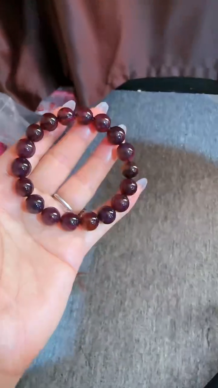 【闪购商品】琥珀手链未镶嵌规格11紫翳灵草手串#94