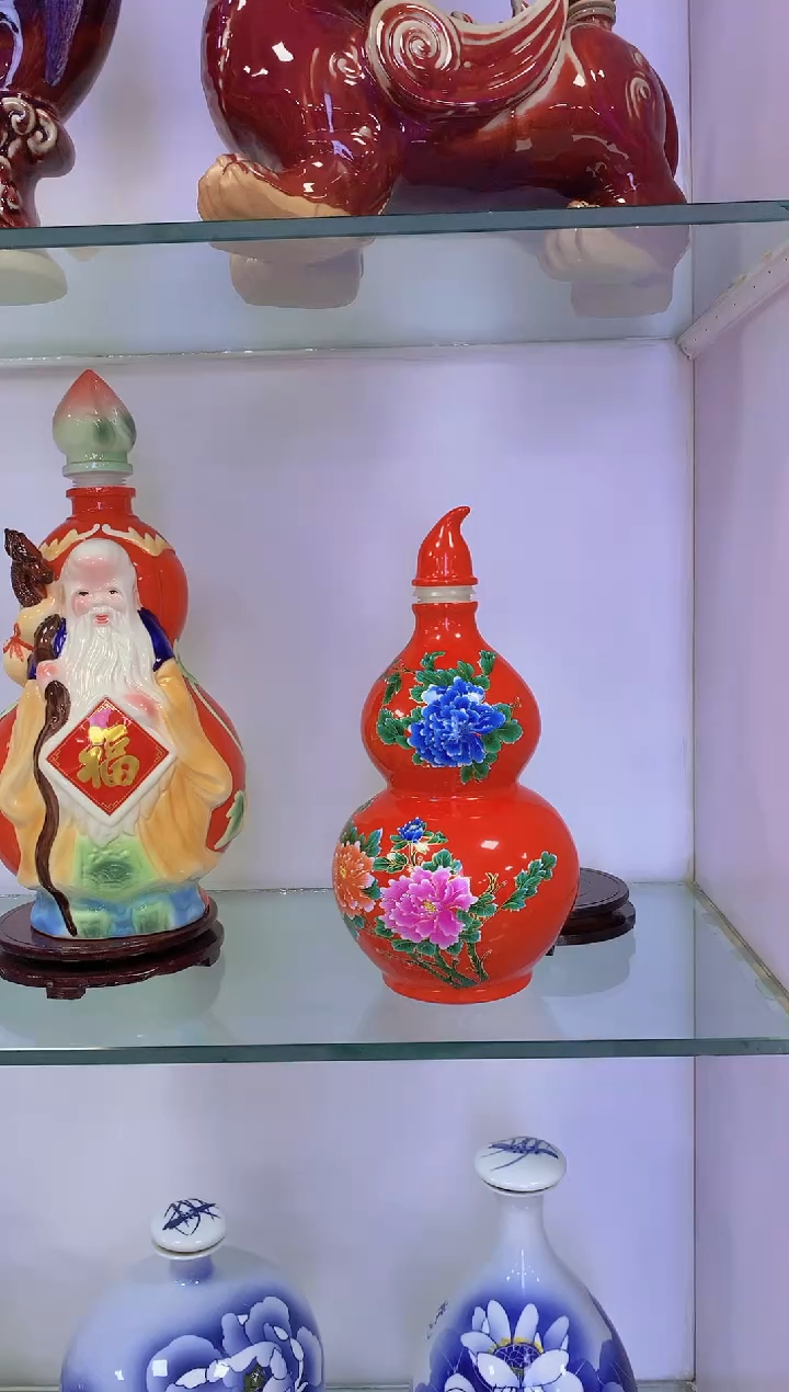 5斤装红牡丹葫芦空酒坛