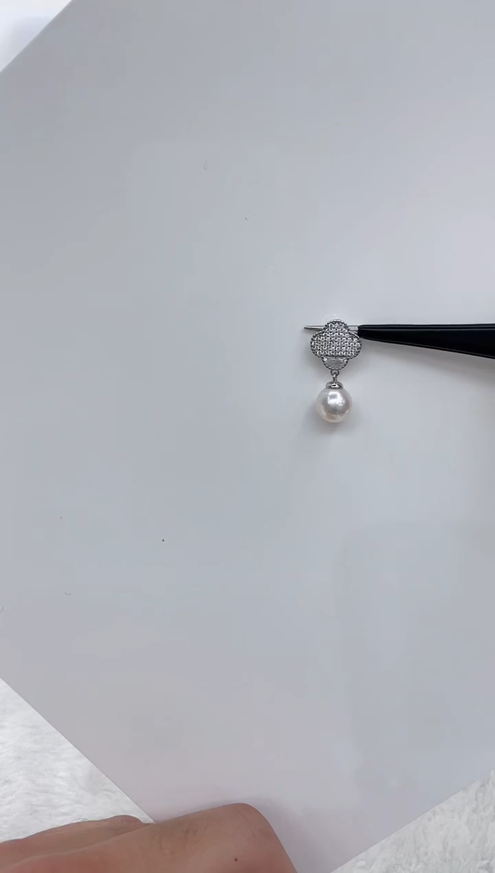 【闪购商品】海水珍珠吊坠(不含链)银S925镶嵌海水珍珠吊坠