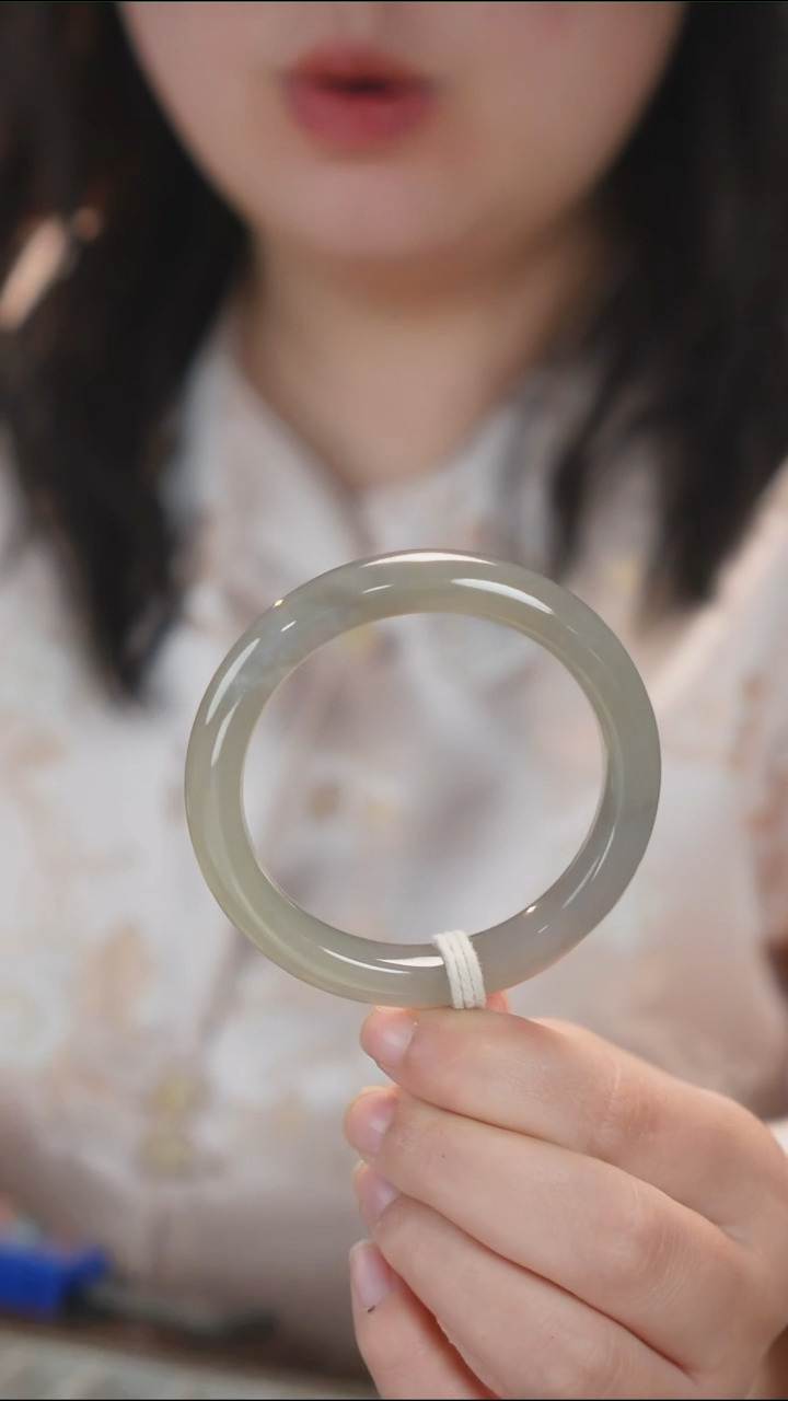 和田玉未镶嵌手镯51【柚子来啦】和田玉拍一发一55