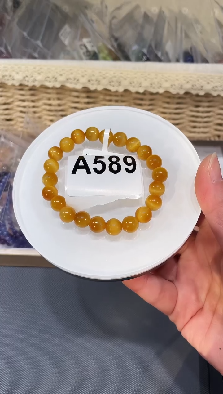 未镶嵌手链木变石（虎睛石）A589 金虎眼8 