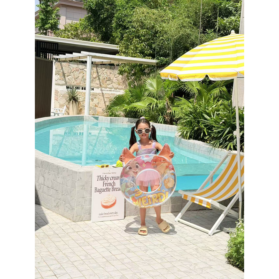 水手宝宝2026夏款70立体把手疯狂动物城泳圈12395