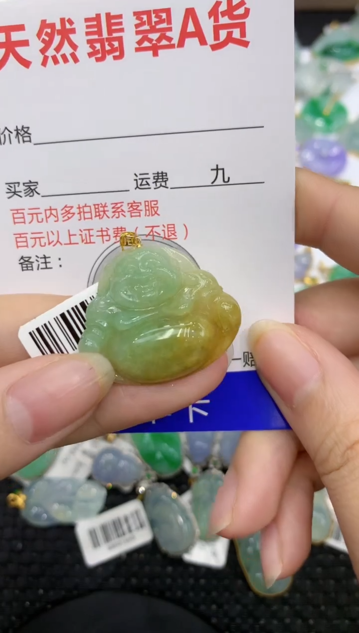 【闪购商品】翡翠颈饰18K金镶嵌8888888888