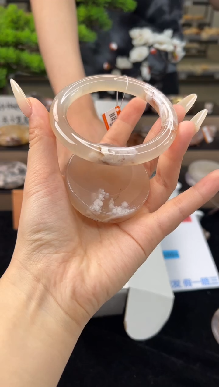 【闪购商品】石英质玉手镯未镶嵌60圈口（赠送镯心）21414