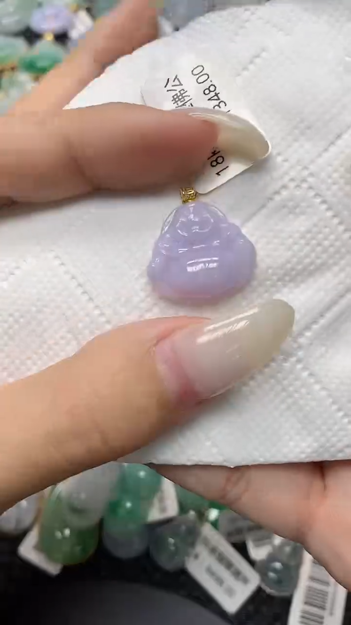 颈饰18K金镶嵌翡翠11111111111