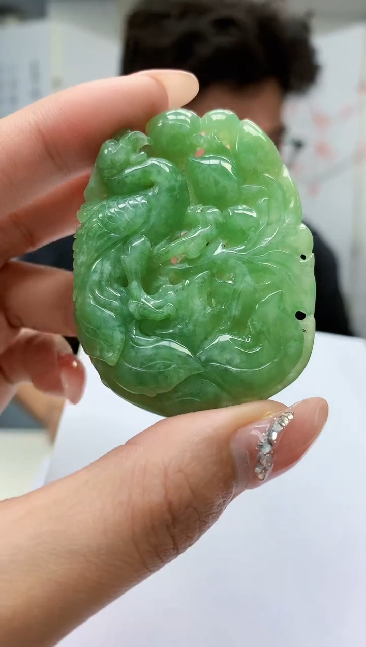 【闪购商品】定制翡翠未镶嵌4688MM-毛货挂件18