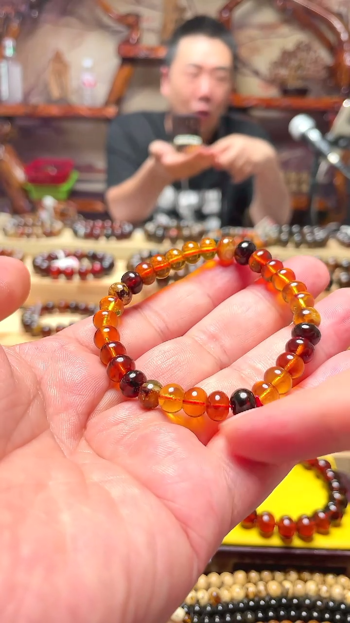 未镶嵌琥珀手链抚顺琥珀8+
