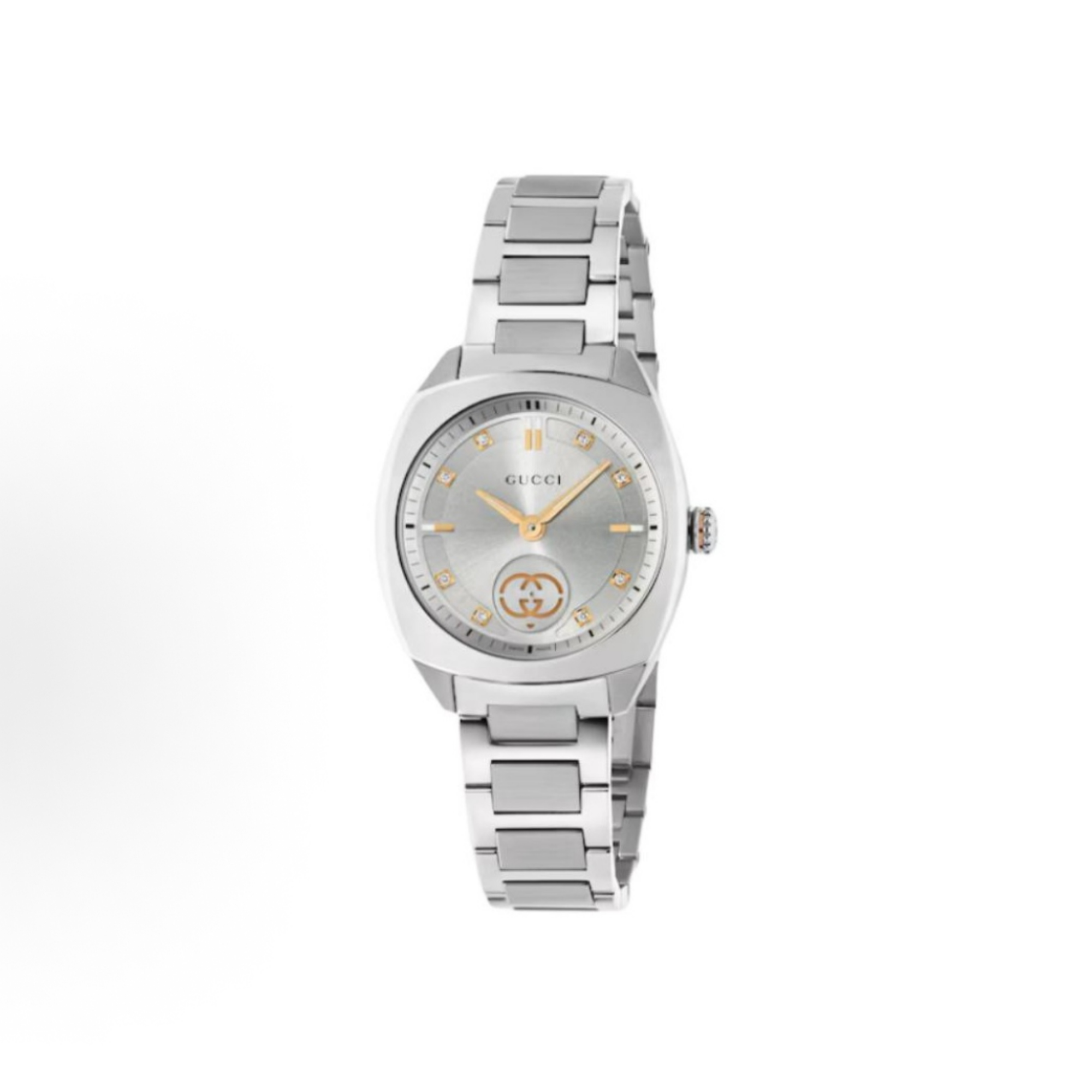 GUCCI/古驰石英机芯精钢表带银色表盘 女表 29mm