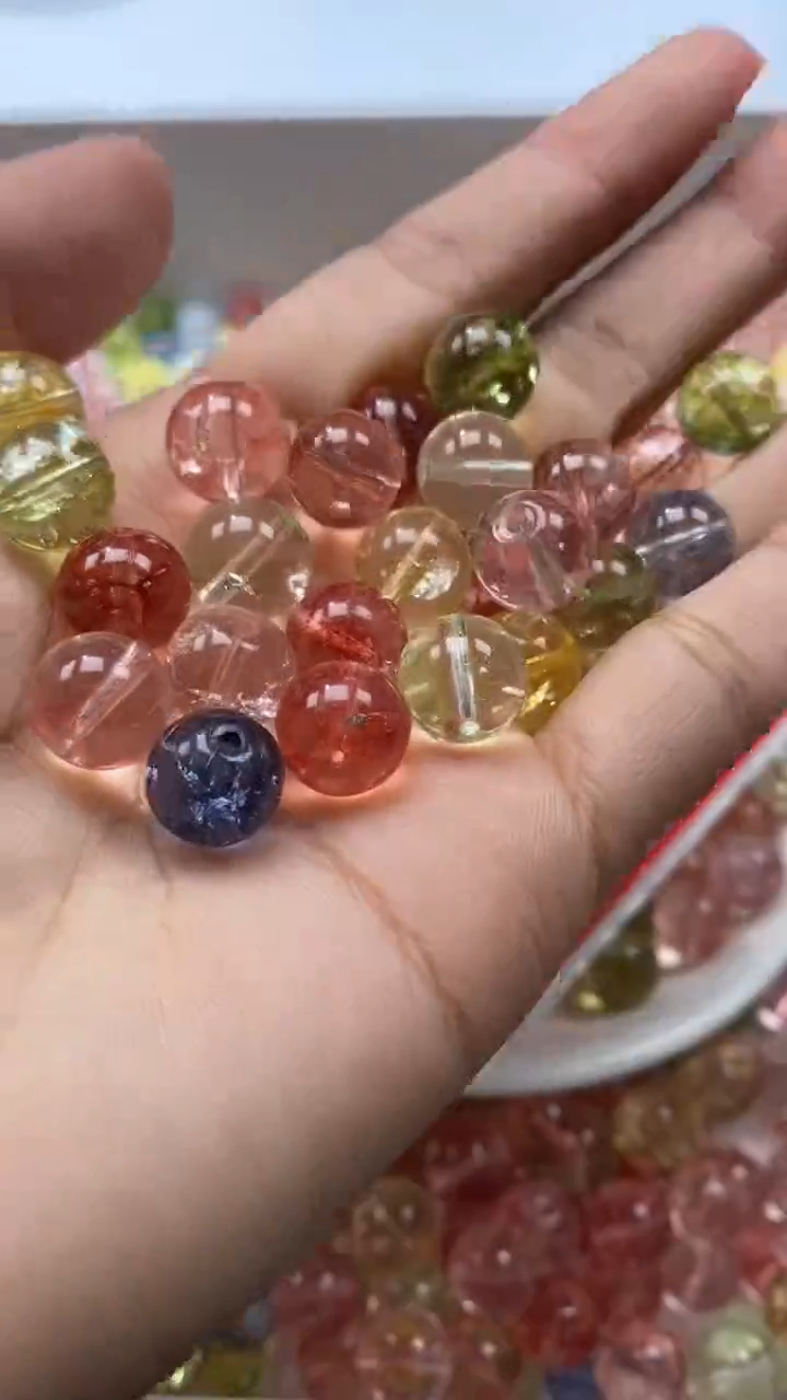 颈饰未镶嵌水晶w1658马卡龙碧玺10mm*10颗