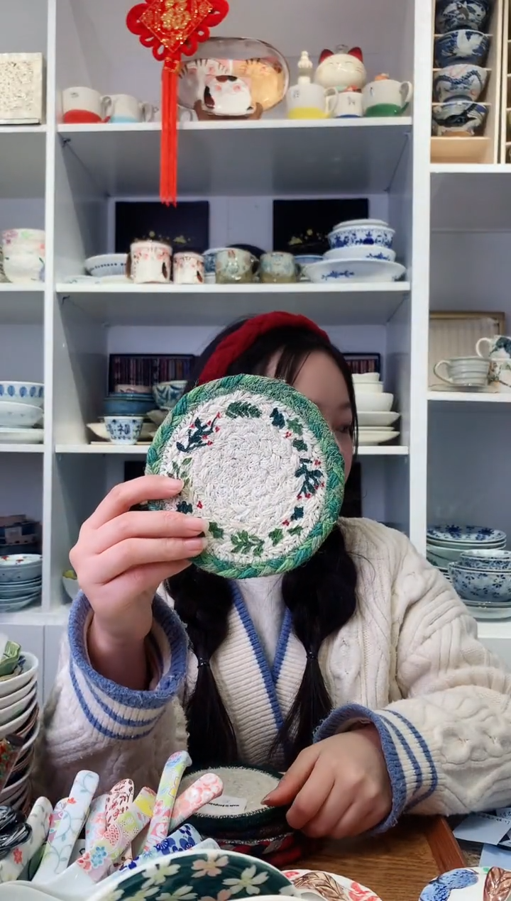 【闪购商品】钛合金纯手工编织杯垫